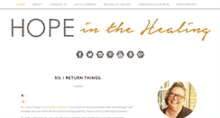 Desktop Screenshot of hopeinthehealing.com
